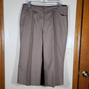 Christopher & Banks Linen Wide Crop Pants Sz 14